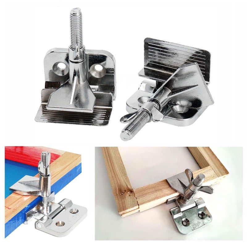 TECHTONGDA 2 pcs Butterfly Frame Hinge Clamp DIY Hobby Tool Heavy Duty Zinc Alloy Silk Screen Printing Printer with Screw - Image 5
